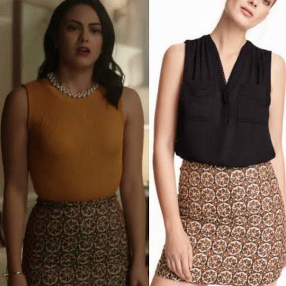 H&M Pattern Skirt with Metallic Linings